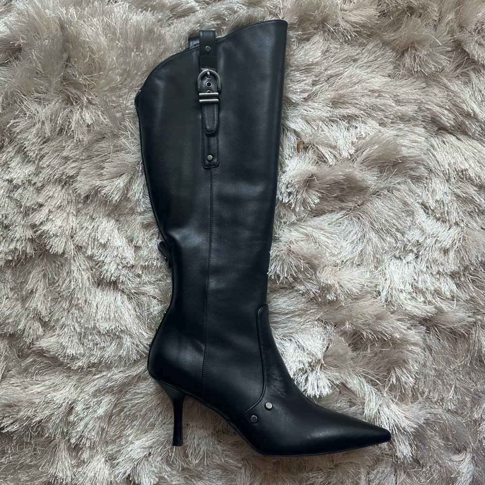 NEW Stuart Weitzman Maverick 75 Knee High Leather Heeled Boots